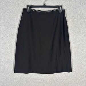 Ann Taylor Tweed Skirt Size 6 Cotton Wool Minimal Suit Old‎ Money Retro Glam